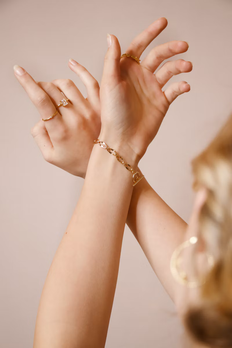 Anel Folheado a Ouro 18k